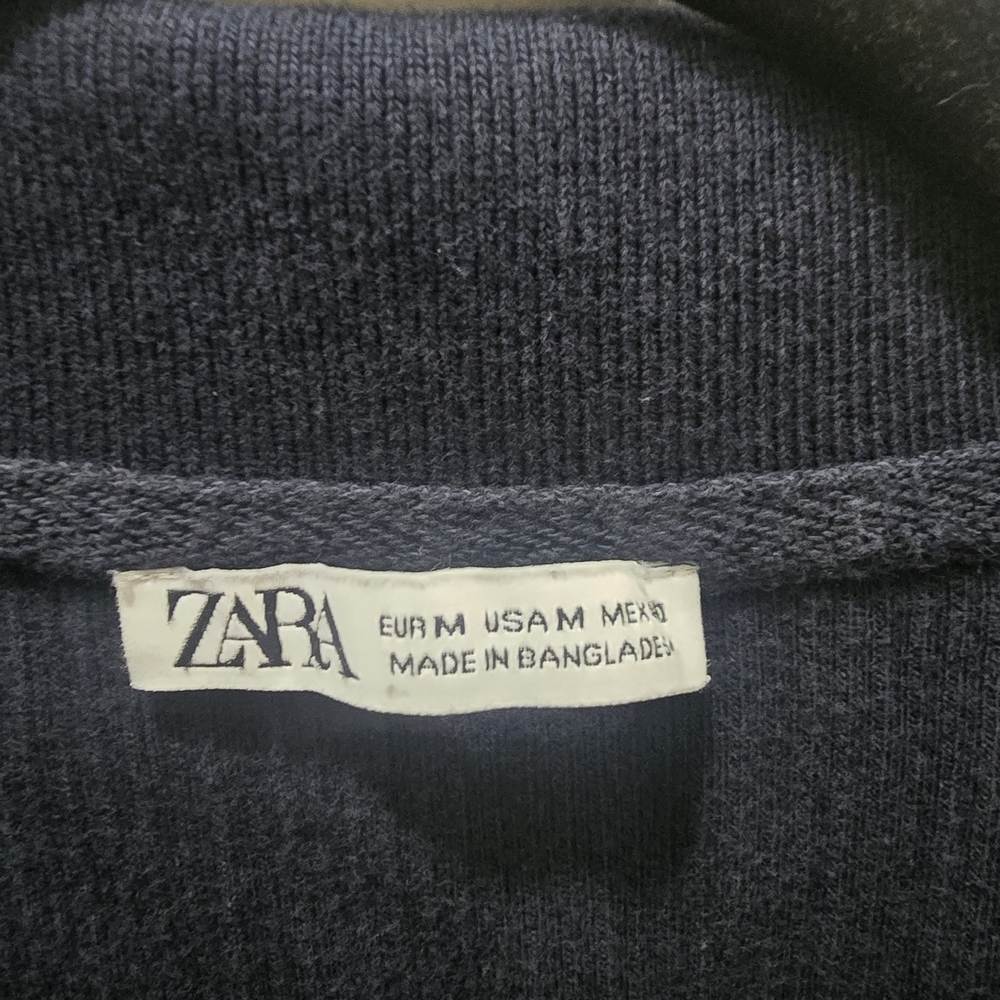 Zara Women Navy Polo Shirt - Picture 2 of 8
